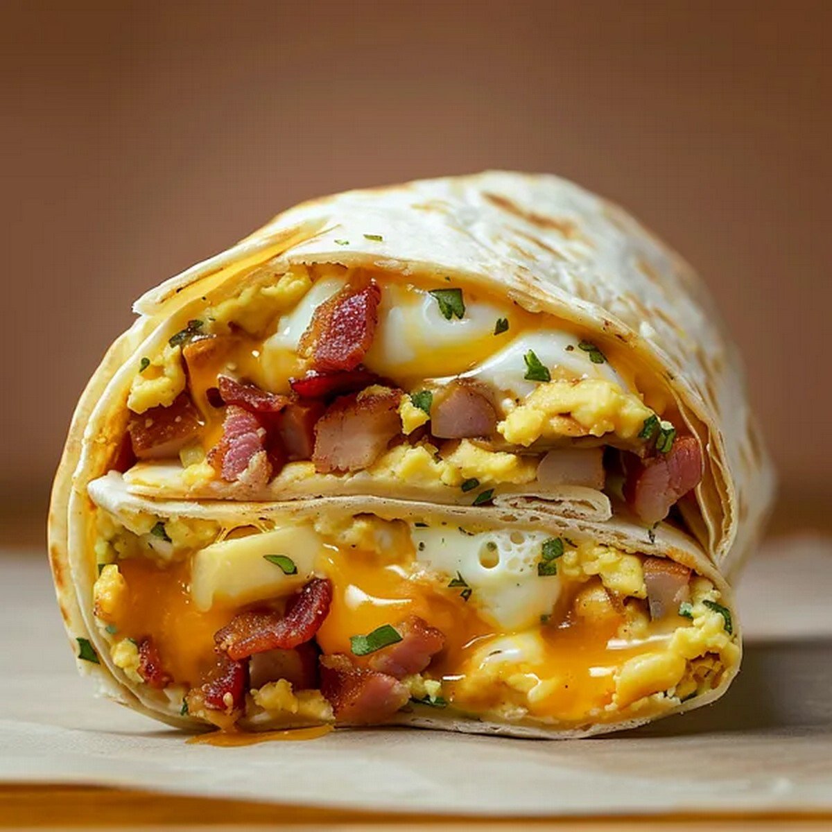 Macro texture of Breakfast Burrito Copycat
