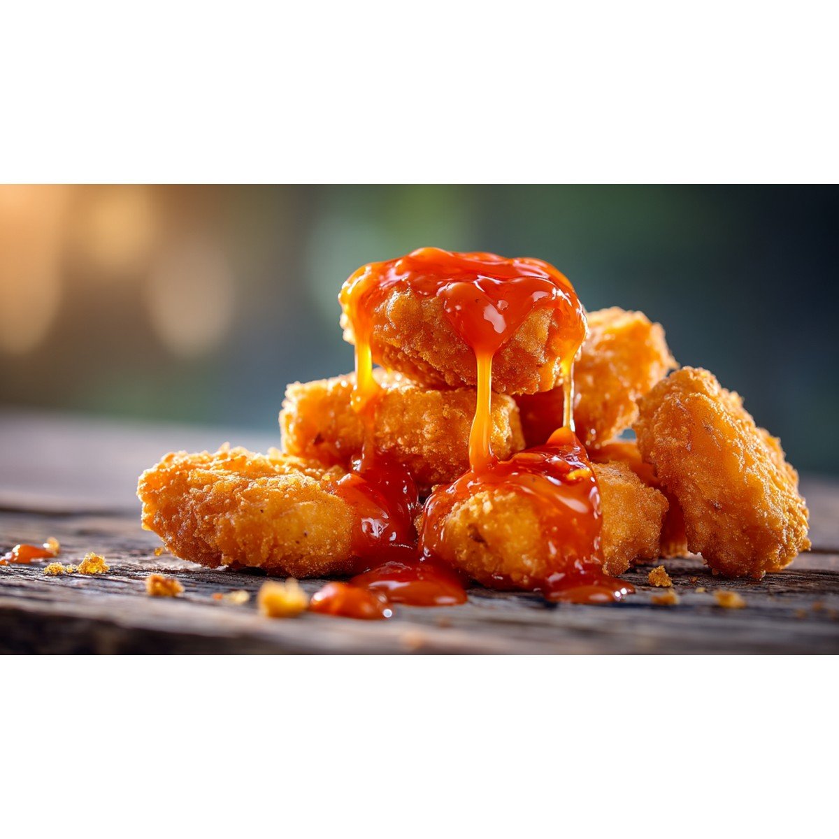 chick fil a polynesian sauce served with chicken nuggets and fries