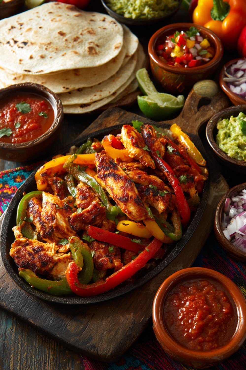 Lifestyle scene with Chicken Fajita Plate