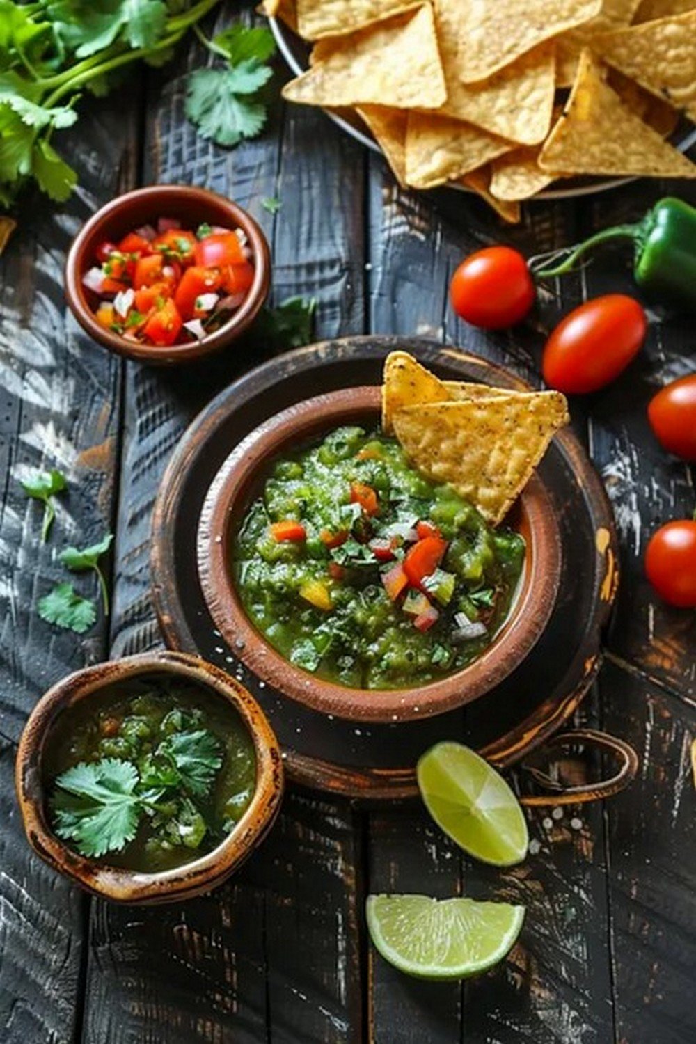 Lifestyle scene with Chipotle Tomatillo Green Salsa
