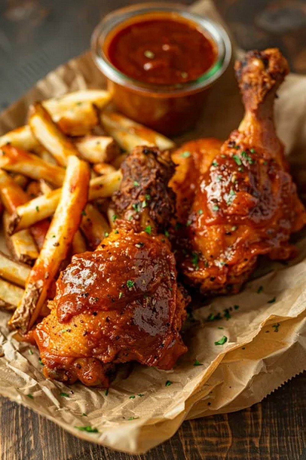 Lifestyle scene with Dave’s Hot Chicken Sauce