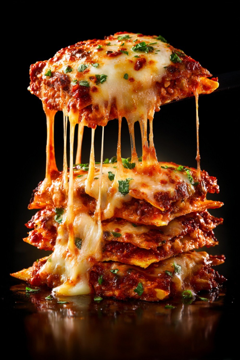 Action dip shot of Enchilada Sauce
