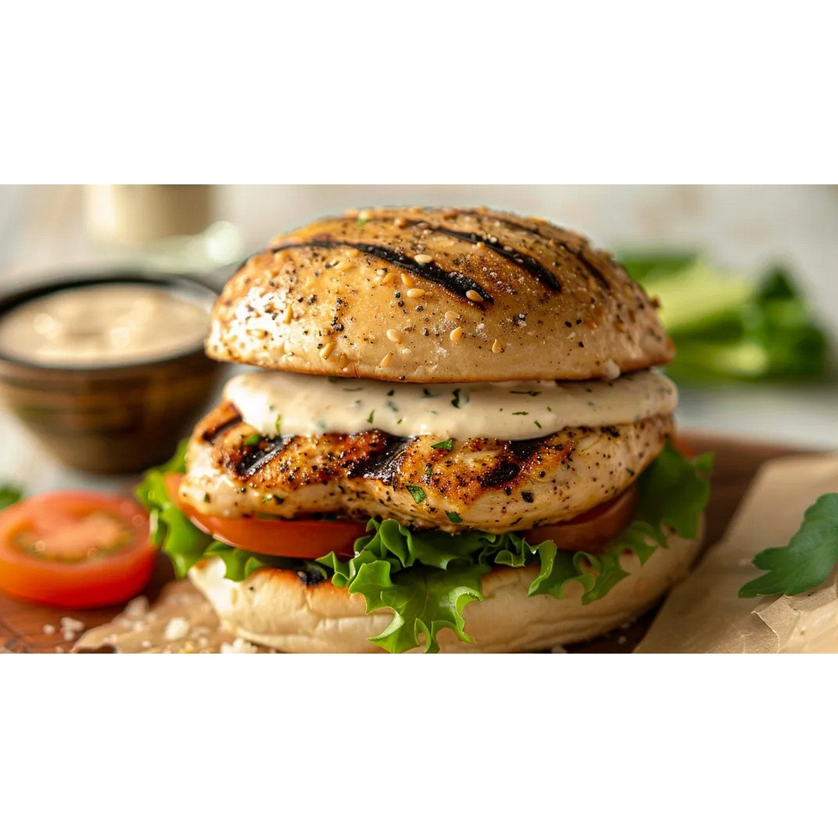 creamy garlic aioli for chicken served with crispy tenders