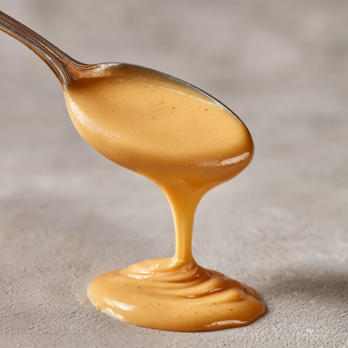 spoon lifting creamy In-N-Out spread showing smooth texture
