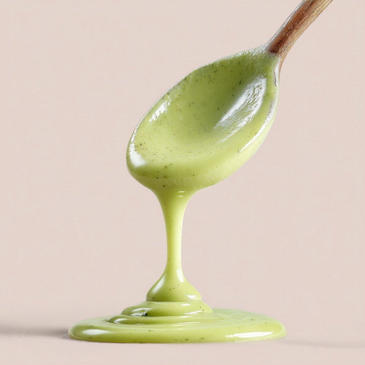 smooth jalapeno burger sauce texture with green color close up
