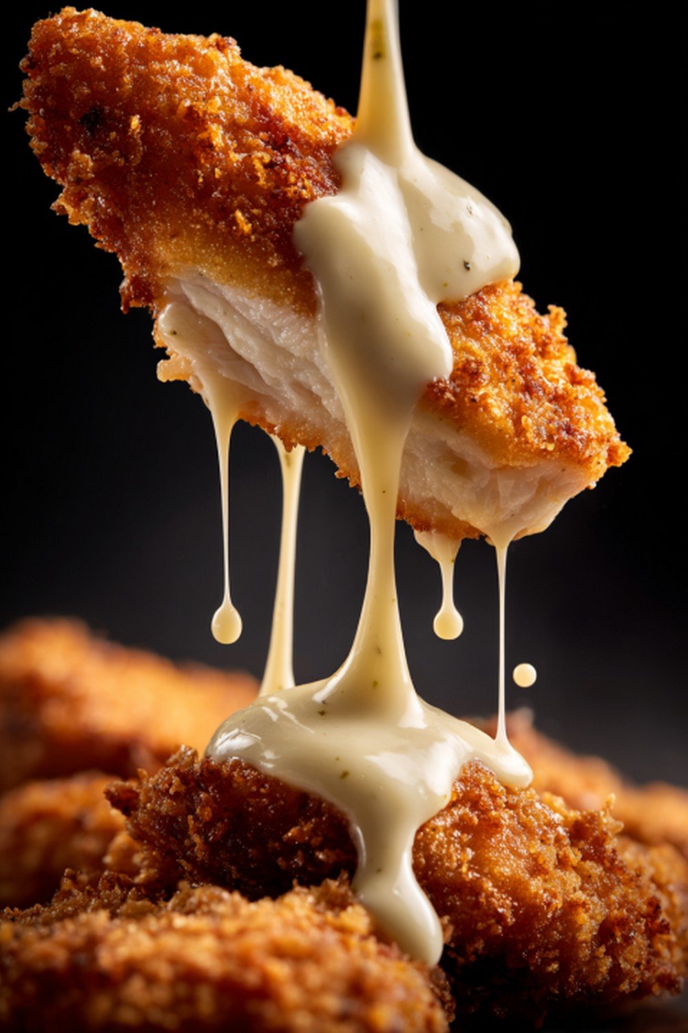 Action dip shot of Jalapeño Ranch
