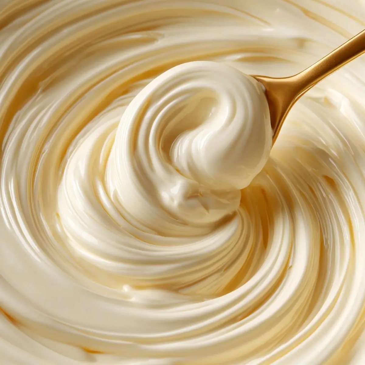 thick Japanese mayo texture close up showing smooth creamy swirl
