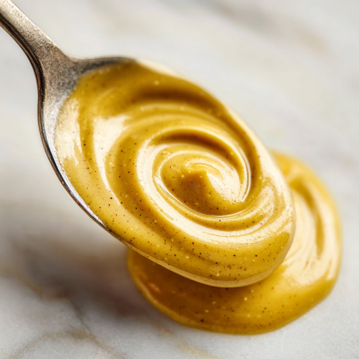 Macro texture of McDonald’s Honey Mustard Sauce
