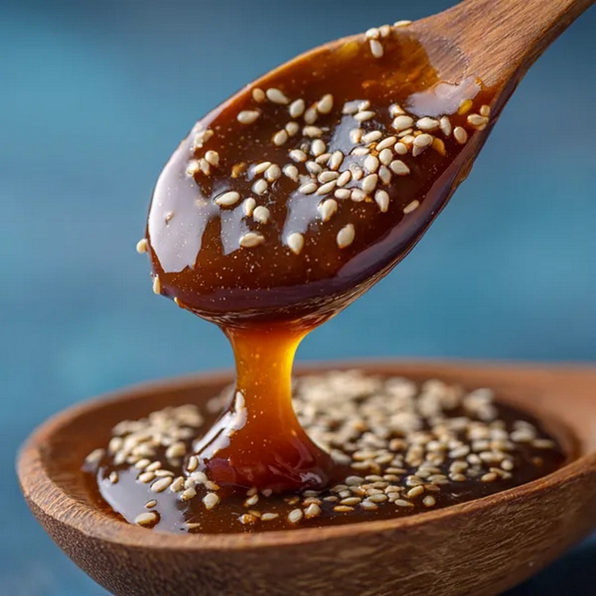 thick miso glaze for salmon close up showing glossy umami sauce