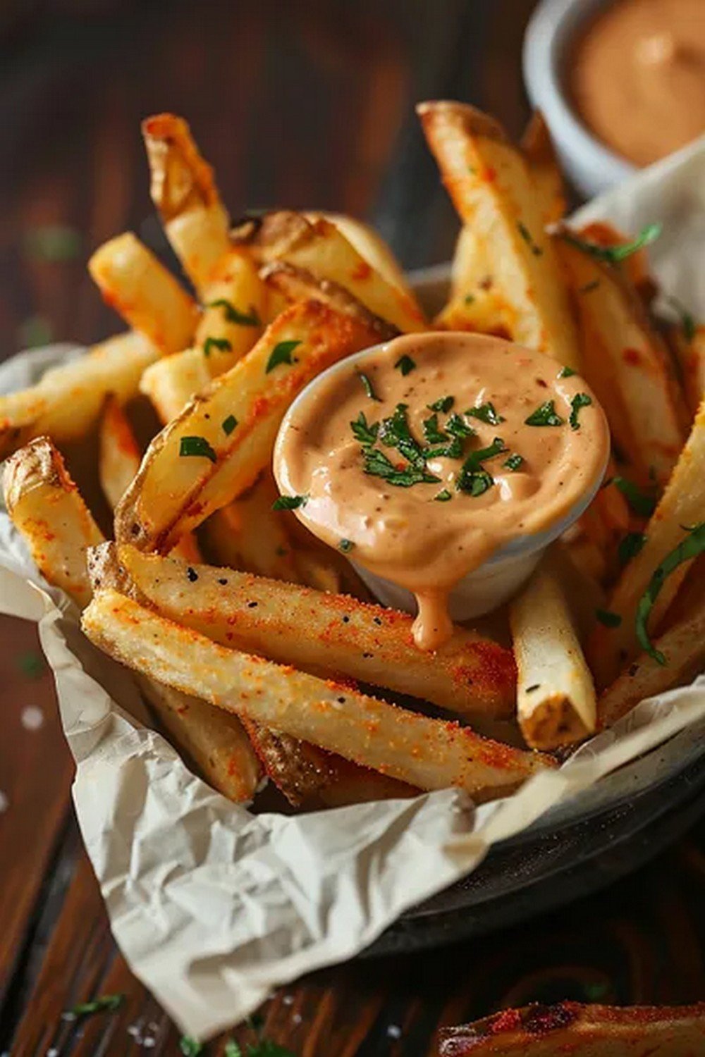 Action dip shot of Moe’s Southwest Sauce