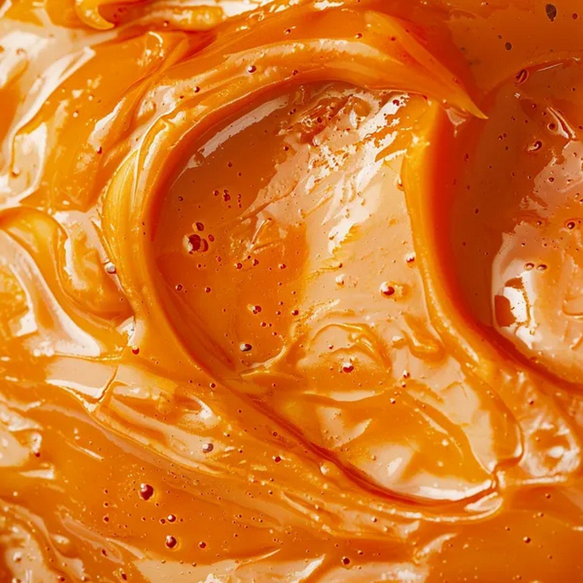 Macro texture of Panda Express Orange Sauce
