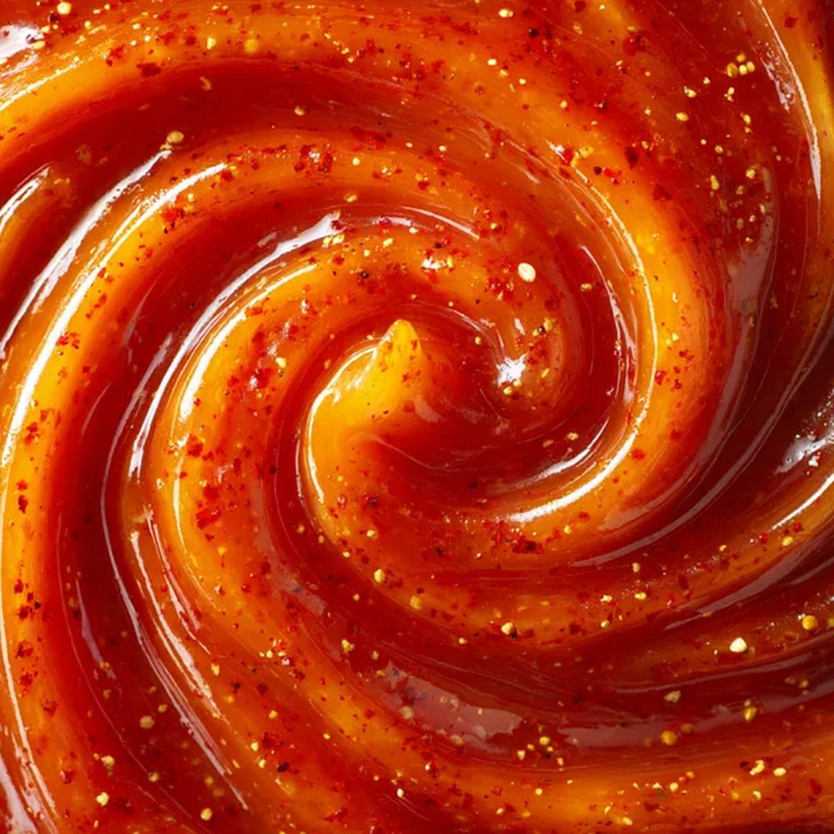 thick spicy PF Chang’s dynamite sauce close up texture
