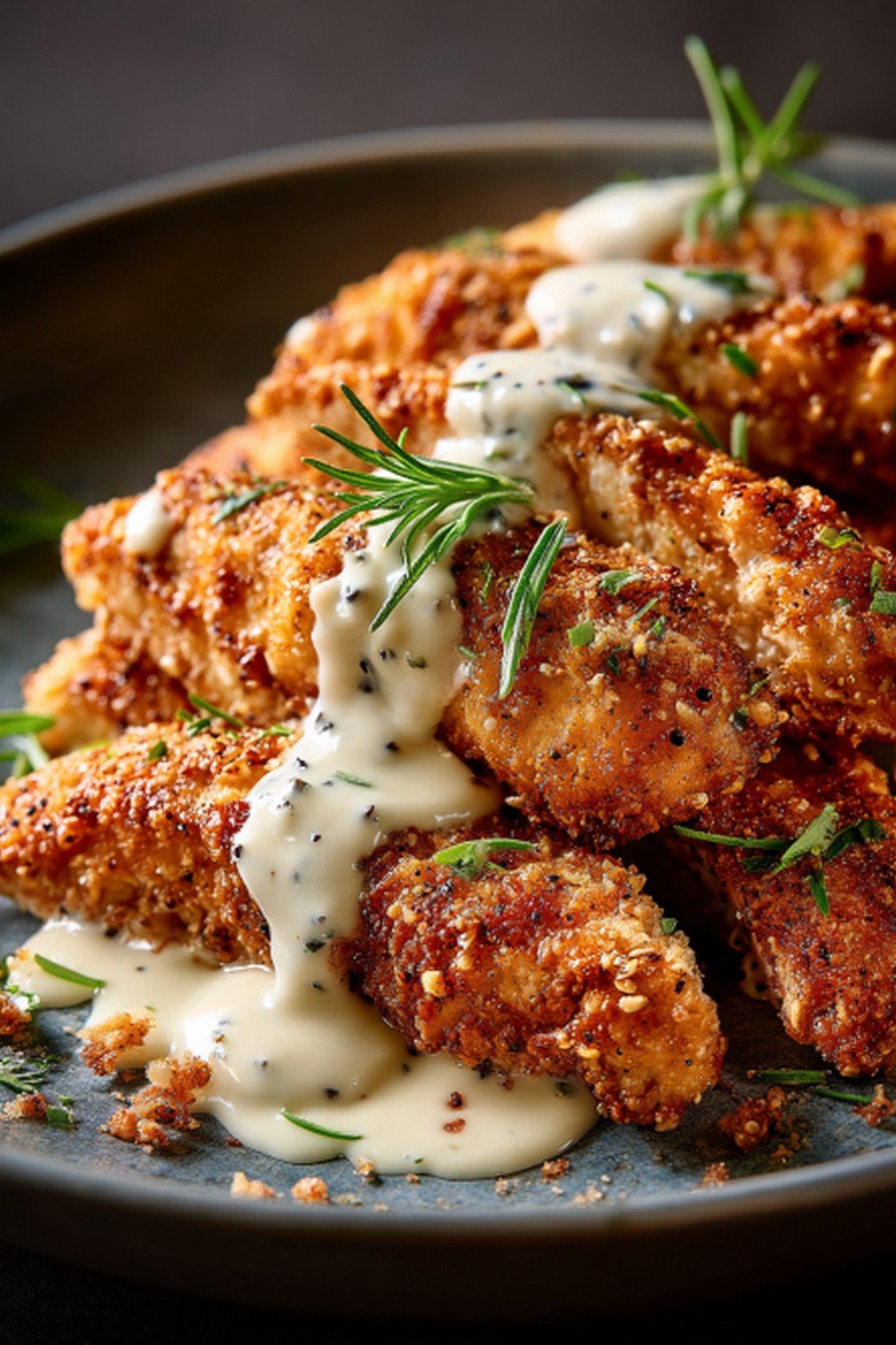 popeyes blackened ranch served with fried chicken platter

