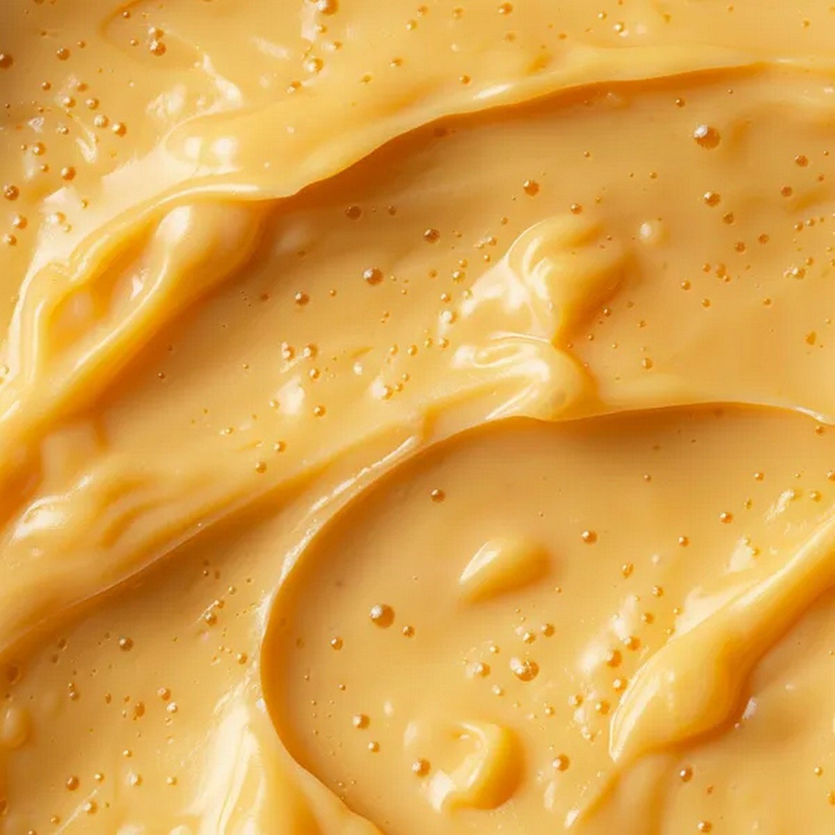 Macro texture of Qdoba 3-Cheese Sauce
