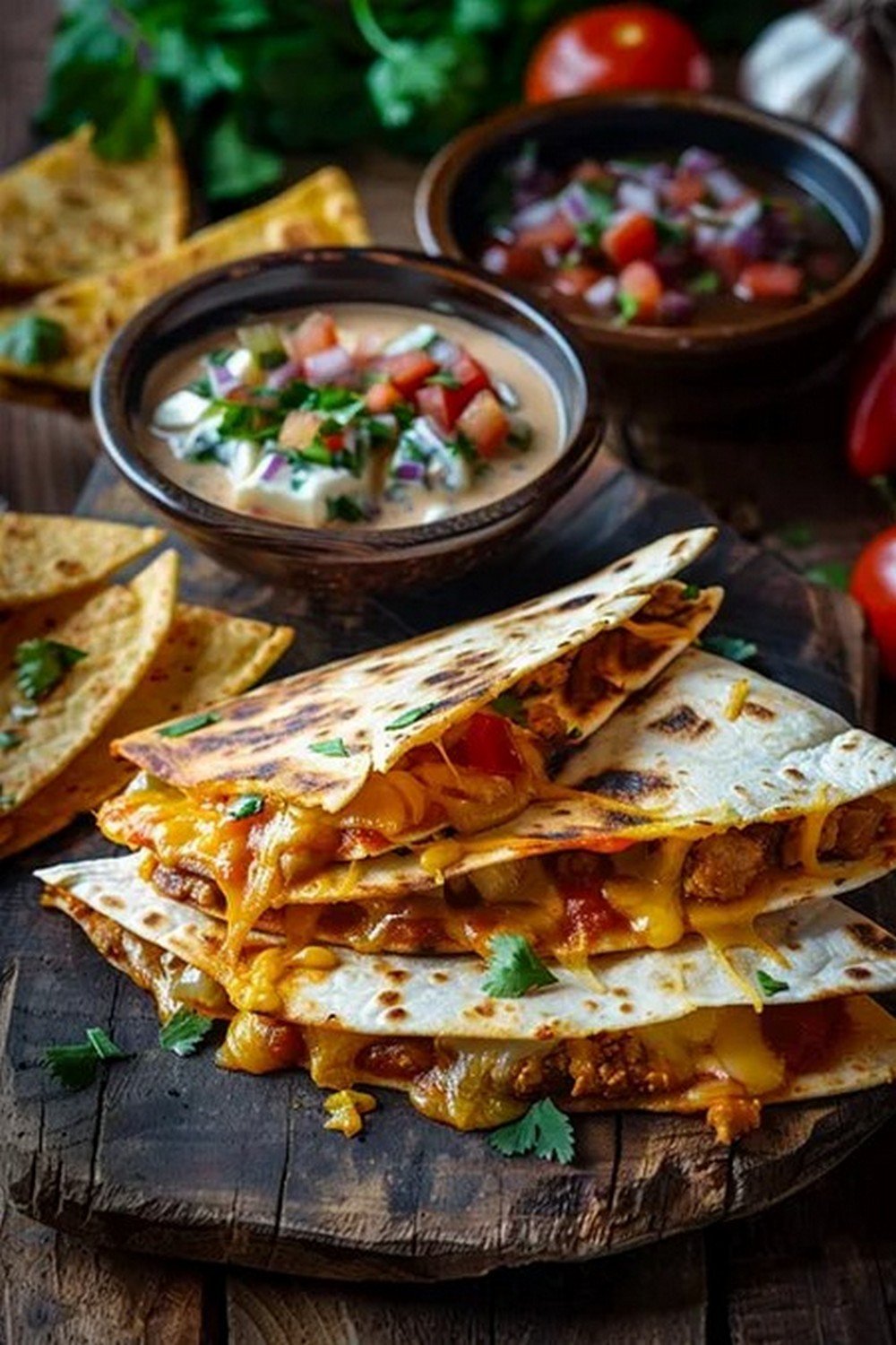 Lifestyle scene with Quesadilla Cheese Sauce