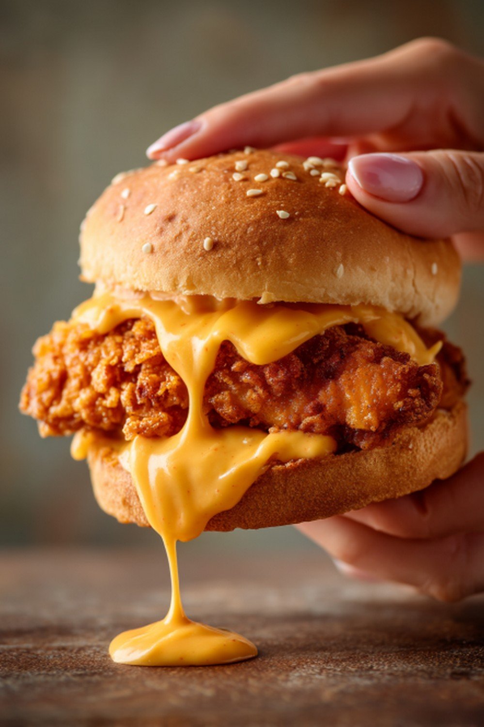 chicken tenders dipped into Raising Cane’s sauce with rich coating
