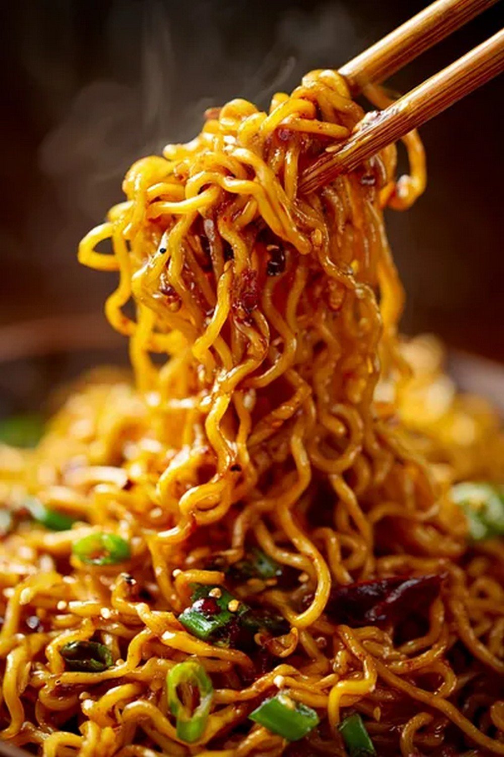 Action dip shot of Sesame Sauce
