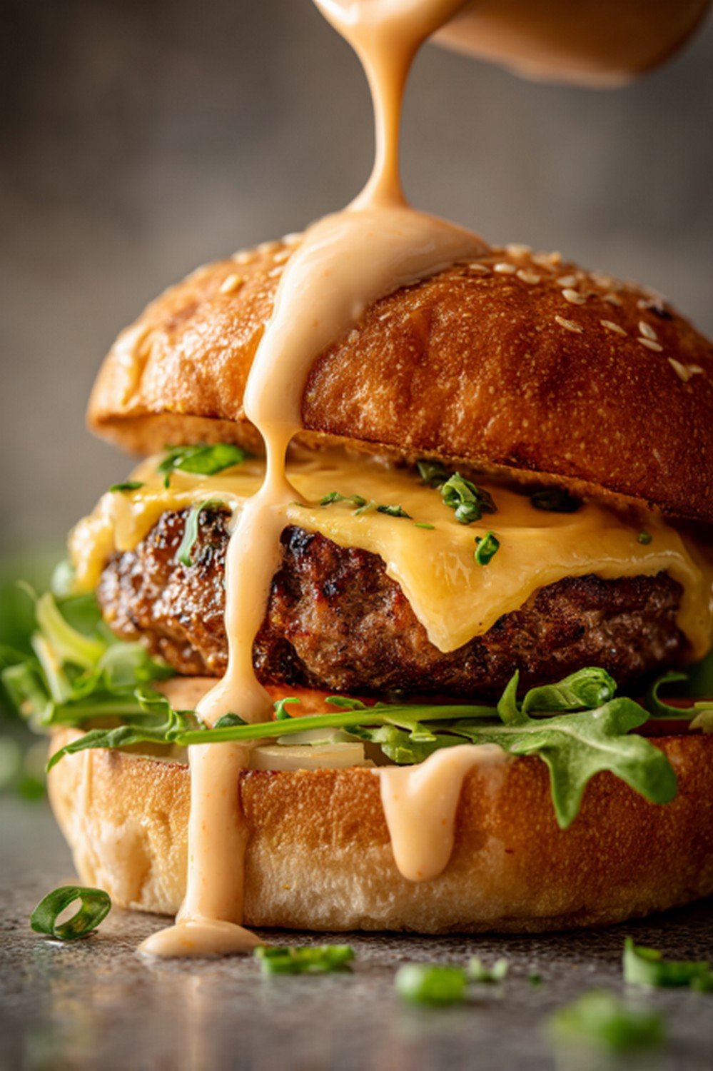 close up of shake shack sauce coating fries with creamy texture
