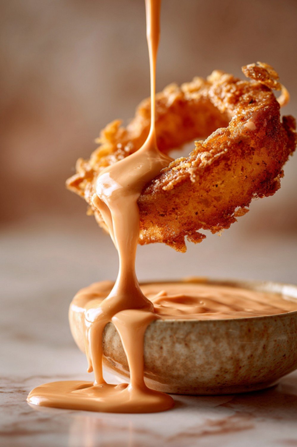 Action dip shot of Sonic Signature Sauce