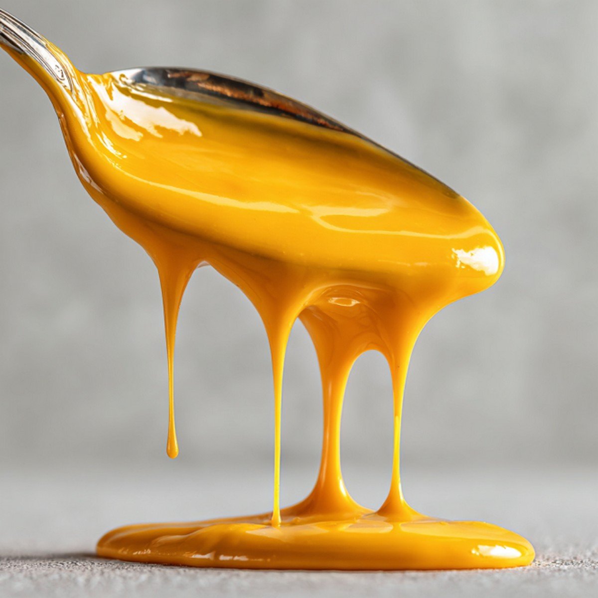 Macro texture of Taco Bell Nacho Cheese Sauce