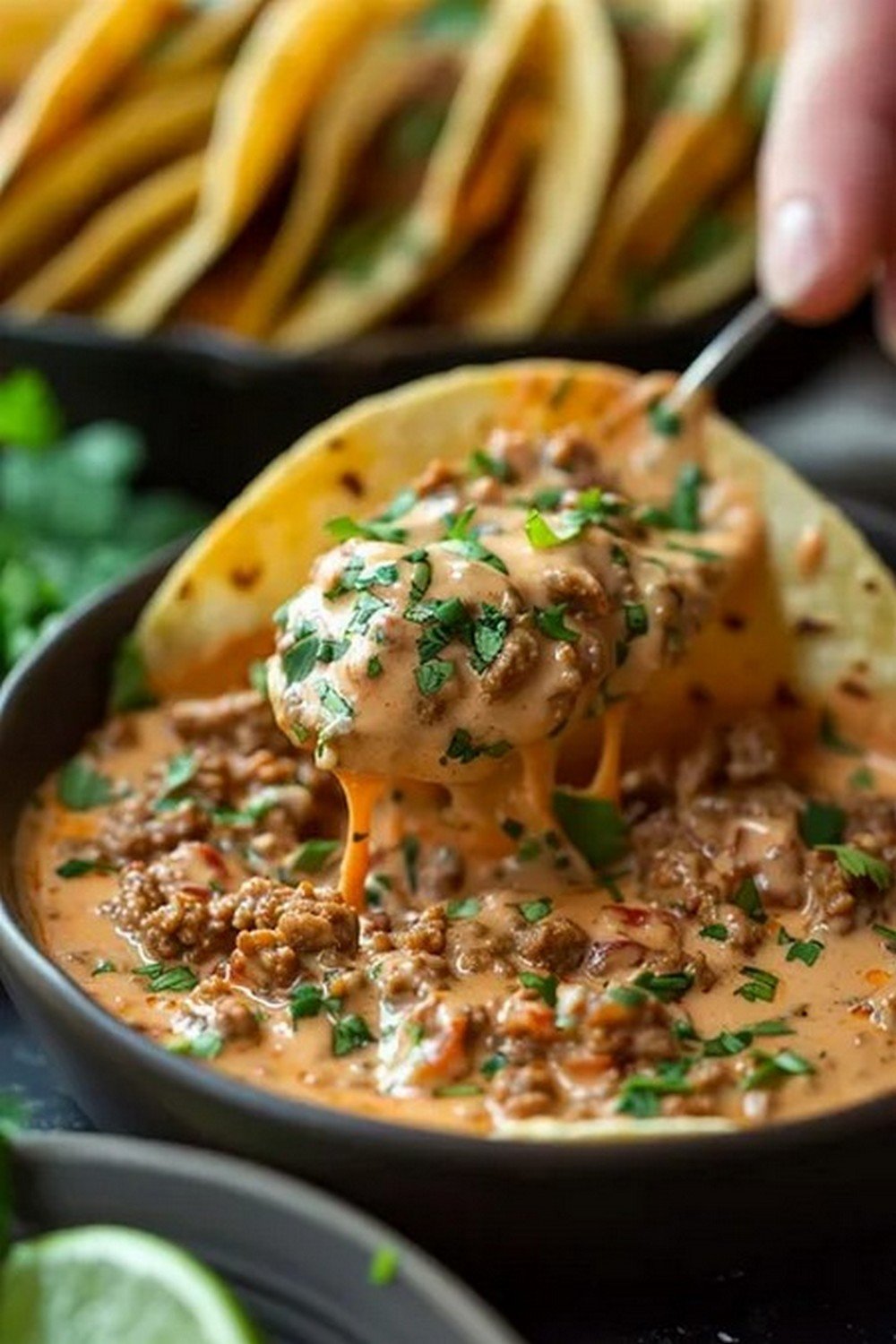 Action dip shot of Taco Cabana Salsa Ranch