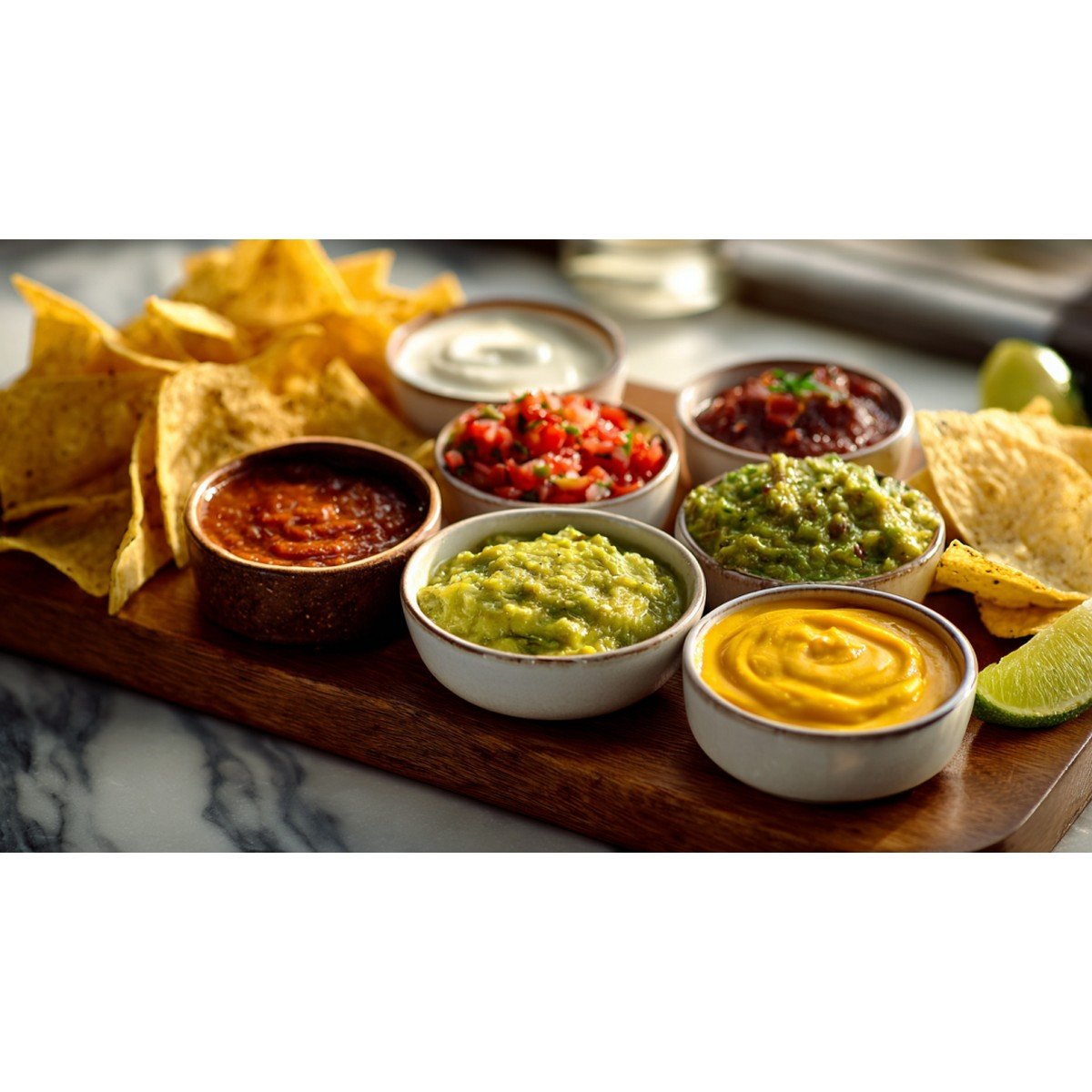 Taco Night Sauce Board hero food photo