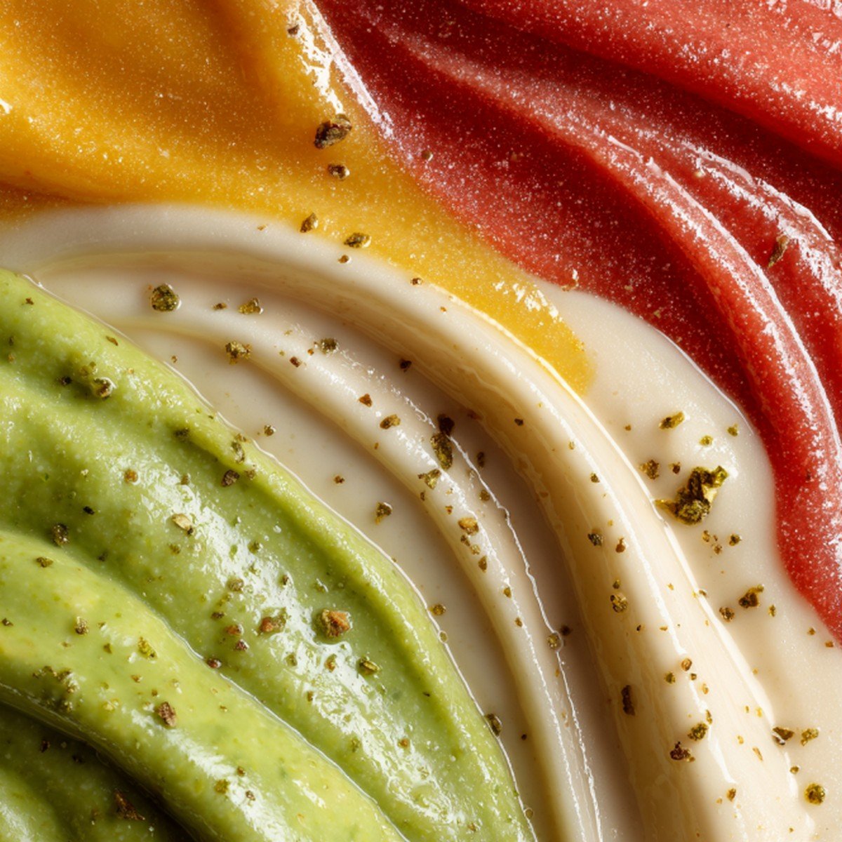 Macro texture of Taco Night Sauce Board
