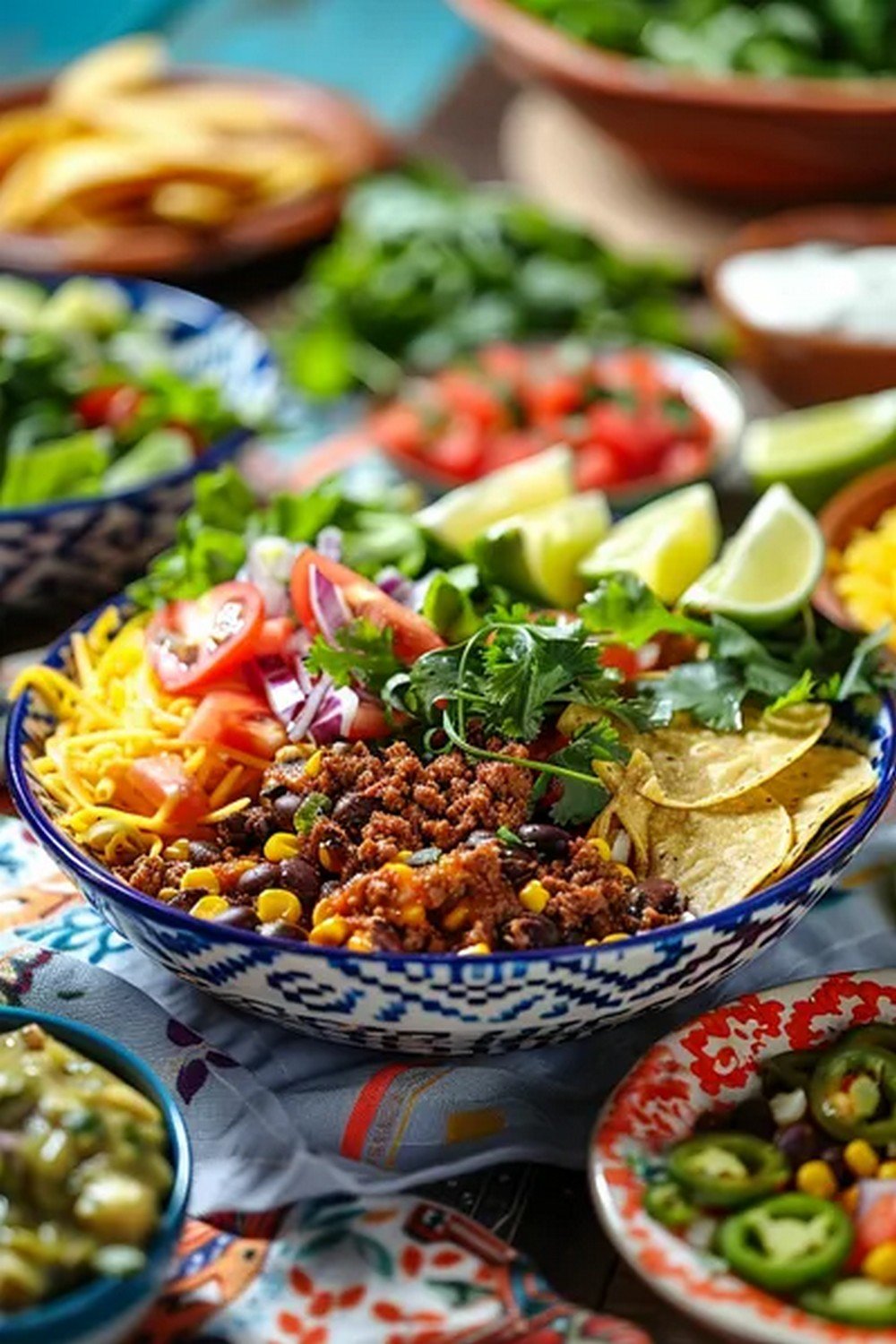 Lifestyle scene with Taco Salad Bowl