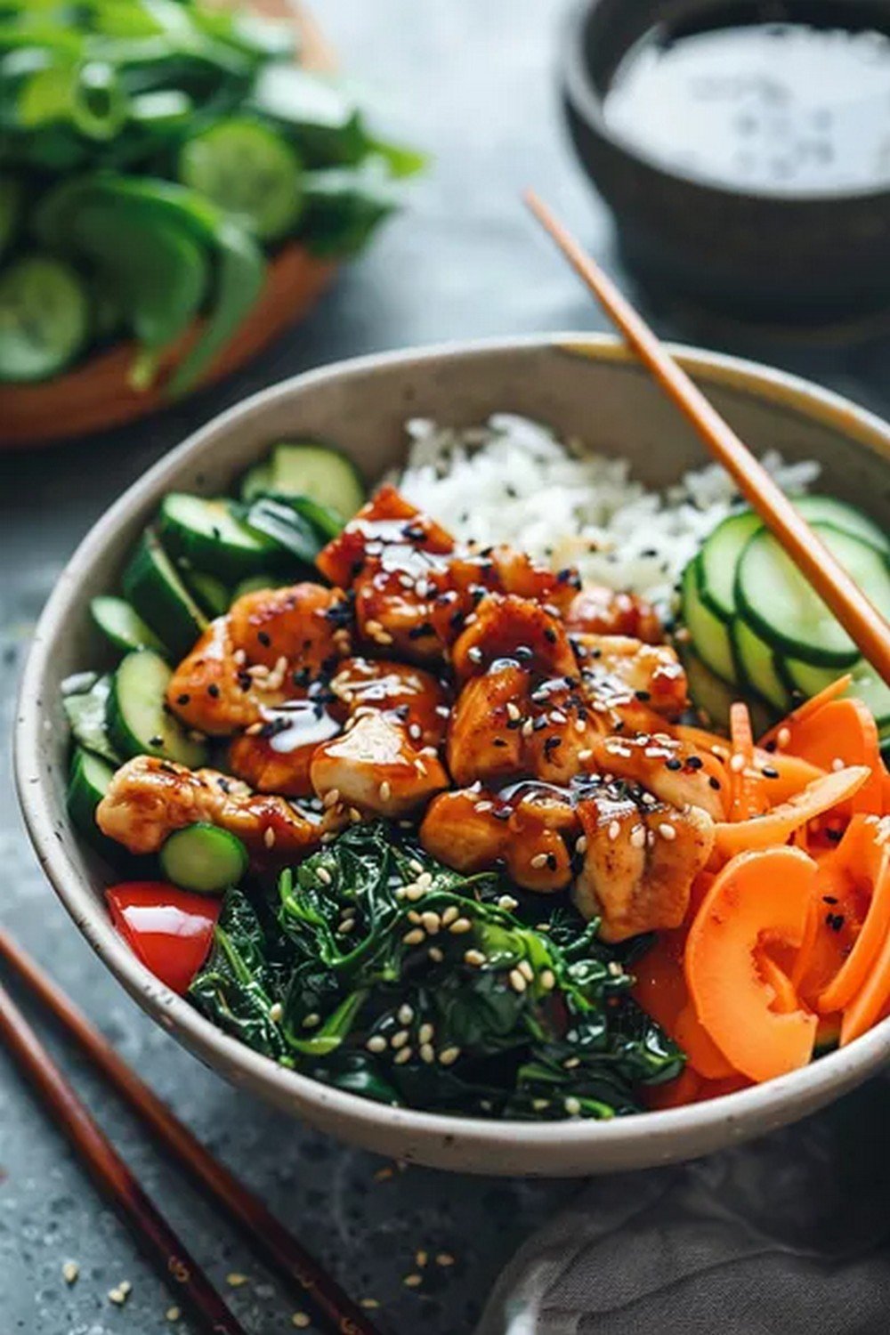 Lifestyle scene with Teriyaki Chicken Bowl