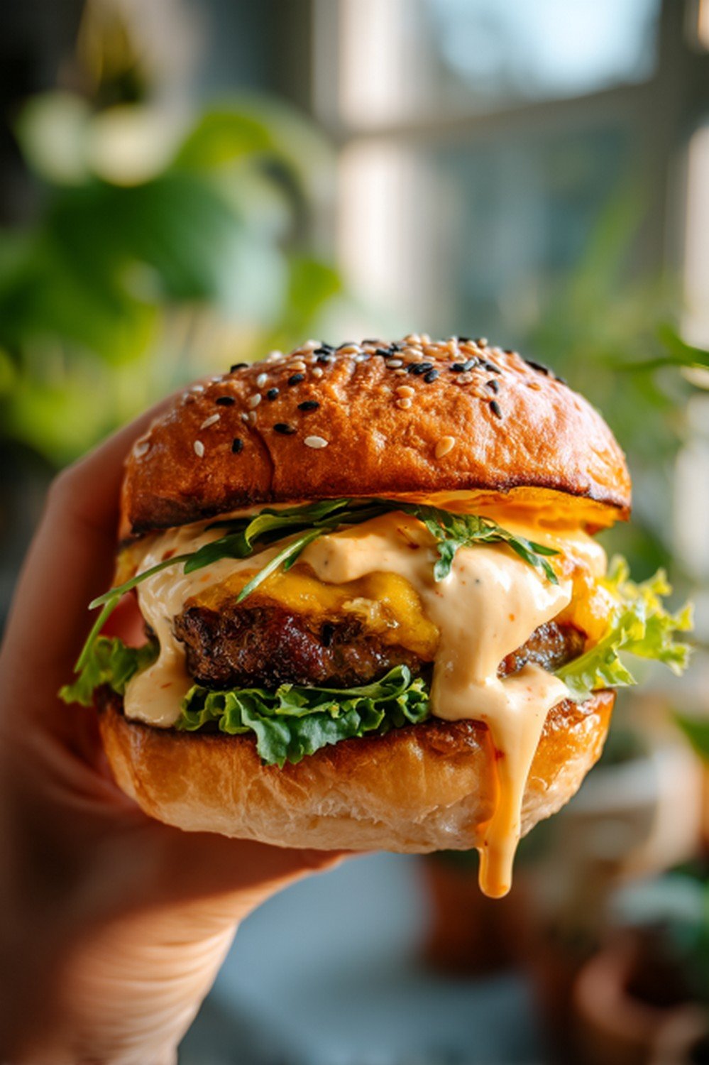 fries dipped into sawesome sauce with thick coating