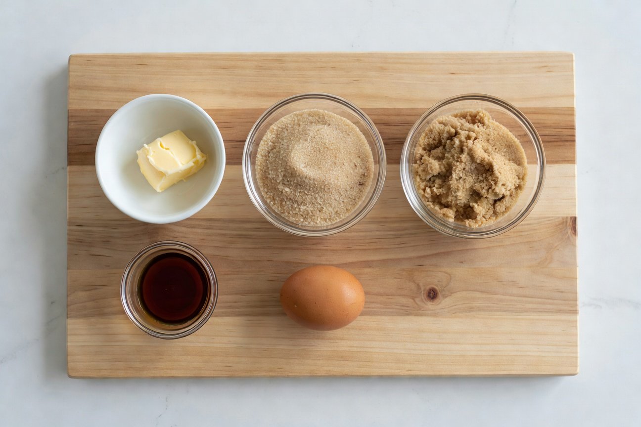 Les Meilleurs Cookies Moelleux aux Pépites de Chocolat — Ingredients